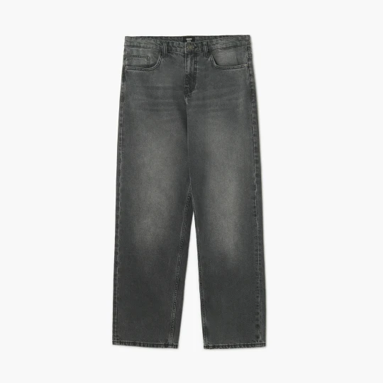 Zdjęcie produktu Cropp - Jeansy baggy z efektem sprania - szary