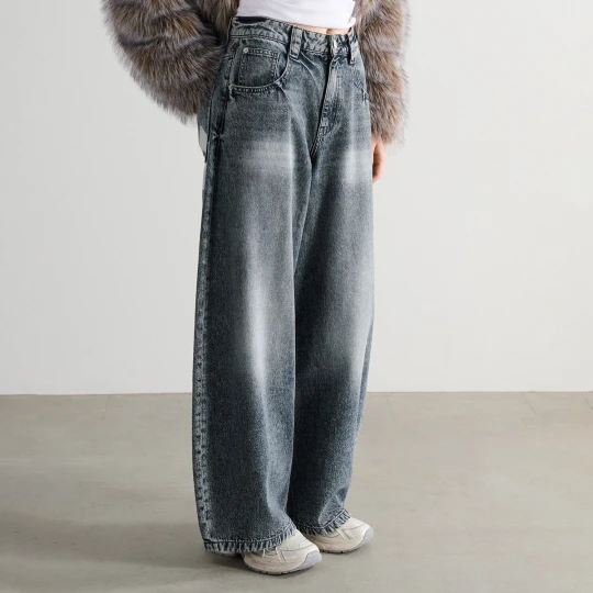 Zdjęcie produktu Cropp - Jeansy baggy z napisem ASAP - surowy granatowy