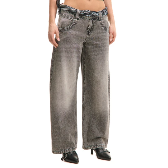 Zdjęcie produktu Cropp - Jeansy barrel fit z efektem sprania - szary