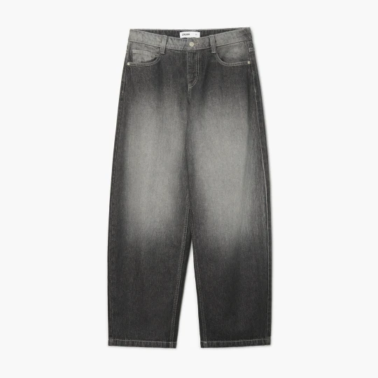 Zdjęcie produktu Cropp - Jeansy barrel z efektem sprania - szary
