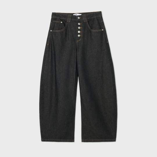 Zdjęcie produktu Cropp - Jeansy barrel z wysokim stanem - czarny