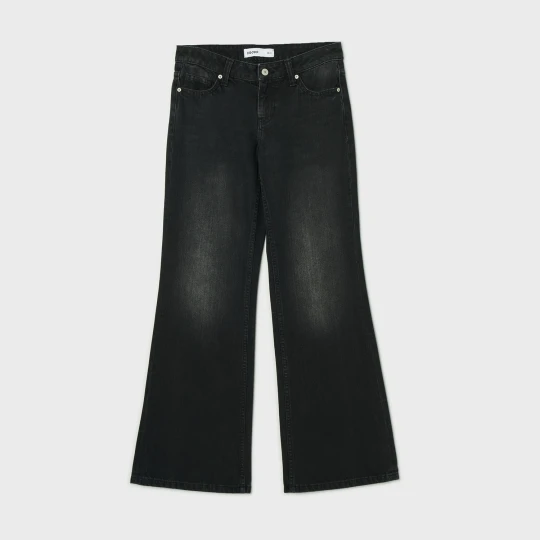 Zdjęcie produktu Cropp - Jeansy bootcut z efektem sprania - czarny