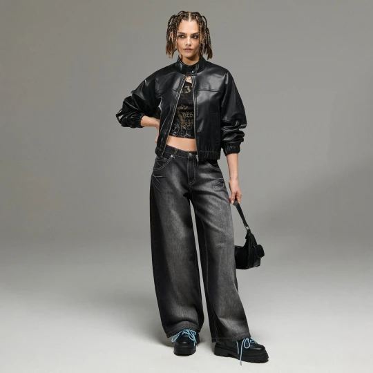Zdjęcie produktu Cropp - Jeansy boyfriend loose fit - czarny