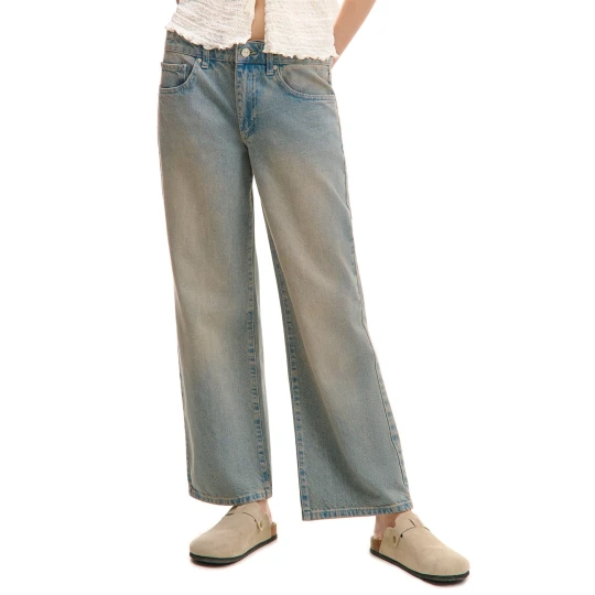 Zdjęcie produktu Cropp - Jeansy boyfriend vintage - niebieski