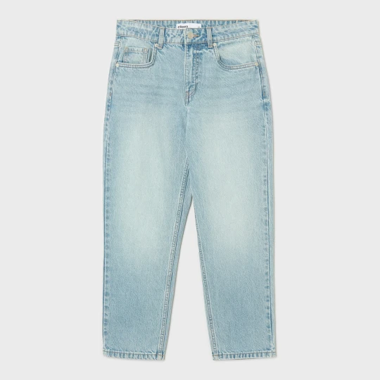 Zdjęcie produktu Cropp - Jeansy mom z efektem sprania TALL - niebieski