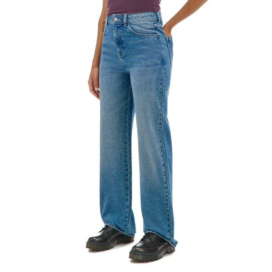 Zdjęcie produktu Cropp - Jeansy straight z efektem sprania - niebieski
