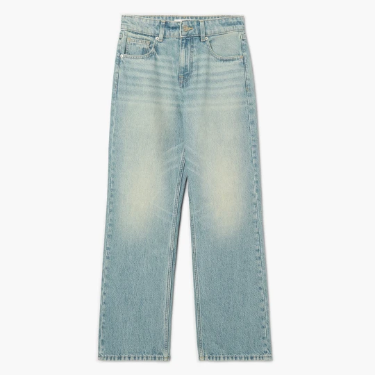 Zdjęcie produktu Cropp - Jeansy straight z efektem sprania - niebieski