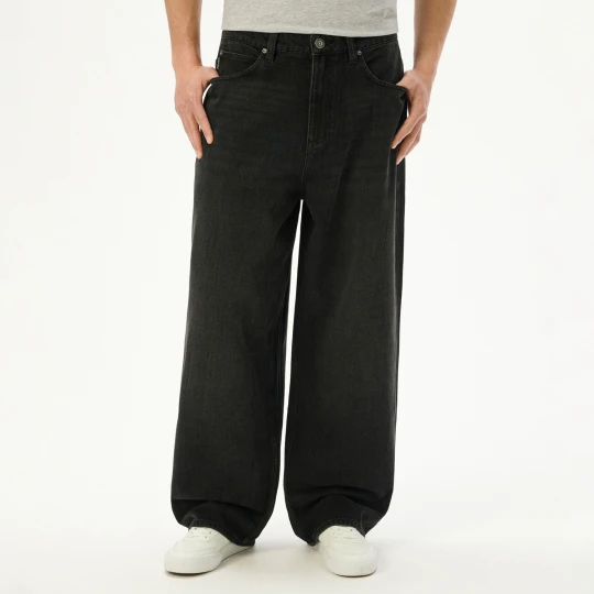 Zdjęcie produktu Cropp - Jeansy super baggy z efektem sprania - czarny