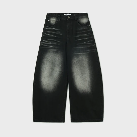 Zdjęcie produktu Cropp - Jeansy super baggy z efektem sprania - czarny