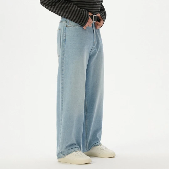 Zdjęcie produktu Cropp - Jeansy super baggy z efektem sprania - niebieski