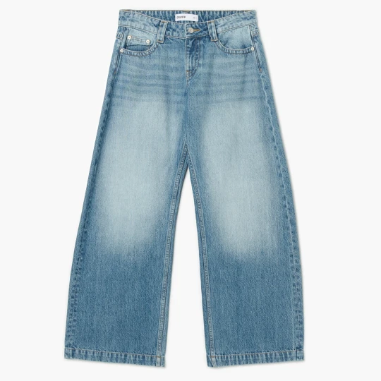 Zdjęcie produktu Cropp - Jeansy wide leg w stylu vintage - niebieski