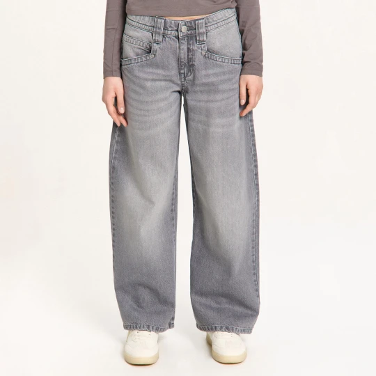 Zdjęcie produktu Cropp - Jeansy workwear fit z efektem sprania - jasny szary