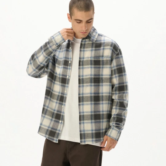Zdjęcie produktu Cropp - Koszula w kratę z kieszenią - błękitny