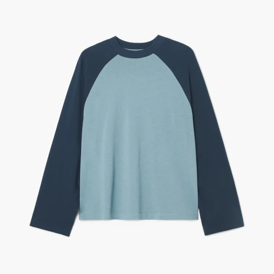 Zdjęcie produktu Cropp - Koszulka longsleeve z raglanowymi rękawami - niebieski