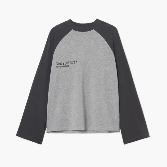 Zdjęcie produktu Cropp - Koszulka longsleeve z raglanowymi rękawami - szary