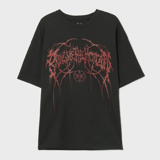 Zdjęcie produktu Cropp - Koszulka oversize Bring Me The Horizon - szary