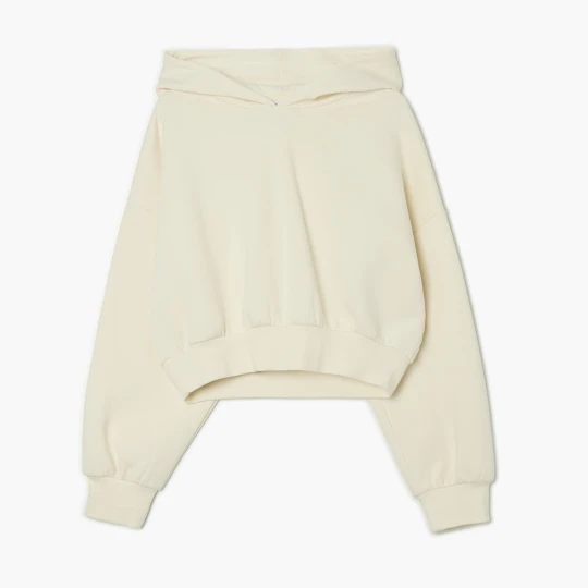 Zdjęcie produktu Cropp - Kremowa bluza basic z kapturem - kremowy