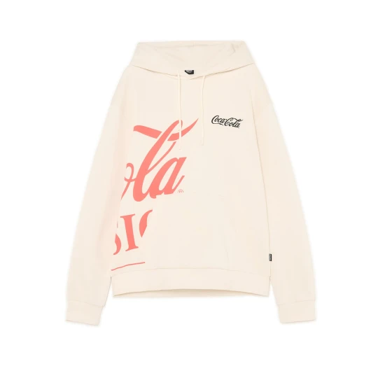 Zdjęcie produktu Cropp - Kremowa bluza hoodie Coca-Cola - kremowy
