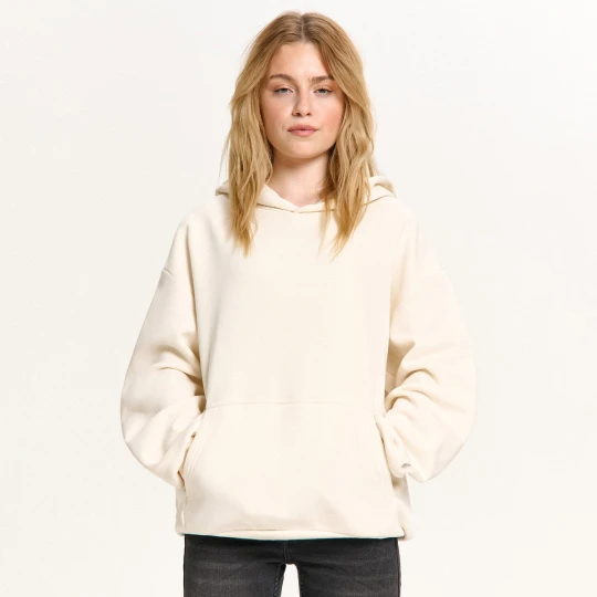 Zdjęcie produktu Cropp - Kremowa bluza hoodie z astrologicznym motywem - kremowy