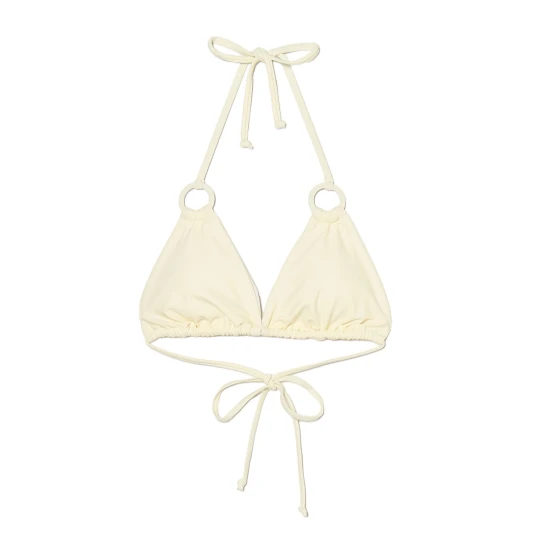 Zdjęcie produktu Cropp - Kremowa góra od bikini z wiązaniem - kremowy
