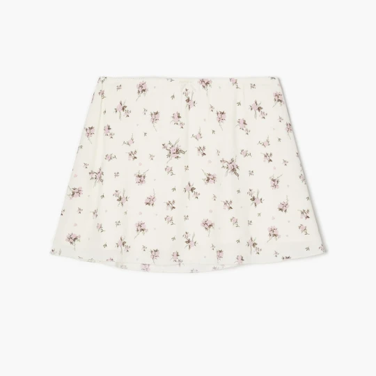 Zdjęcie produktu Cropp - Kremowa spódnica mini w kwiaty - kremowy