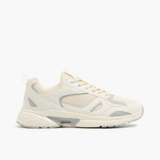 Zdjęcie produktu Cropp - Kremowe sneakersy z siateczkowymi wstawkami - kremowy
