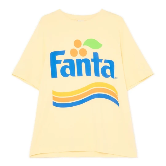 Zdjęcie produktu Cropp - Kremowy T-shirt Fanta Fanta - kremowy