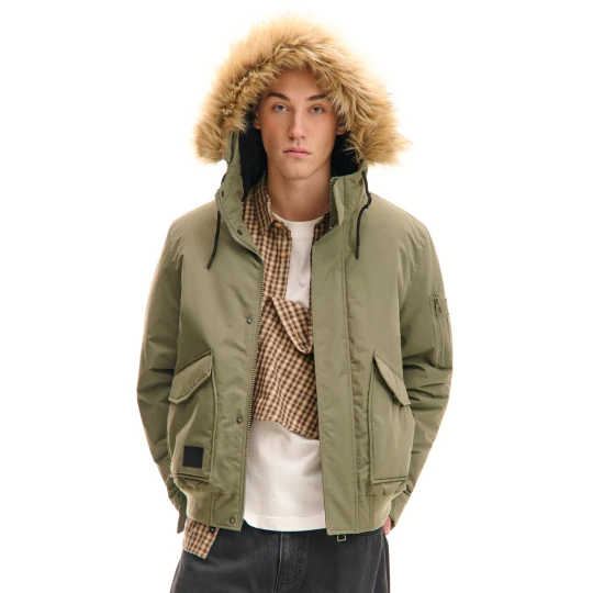 Zdjęcie produktu Cropp - Kurtka bomber w militarnym stylu - zielony