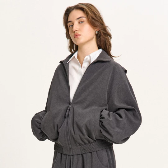 Zdjęcie produktu Cropp - Lekka kurtka bomber oversize - szary