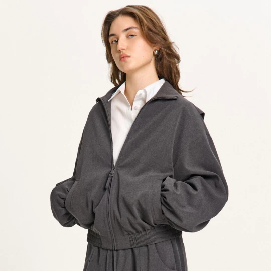 Zdjęcie produktu Cropp - Lekka kurtka bomber oversize - szary