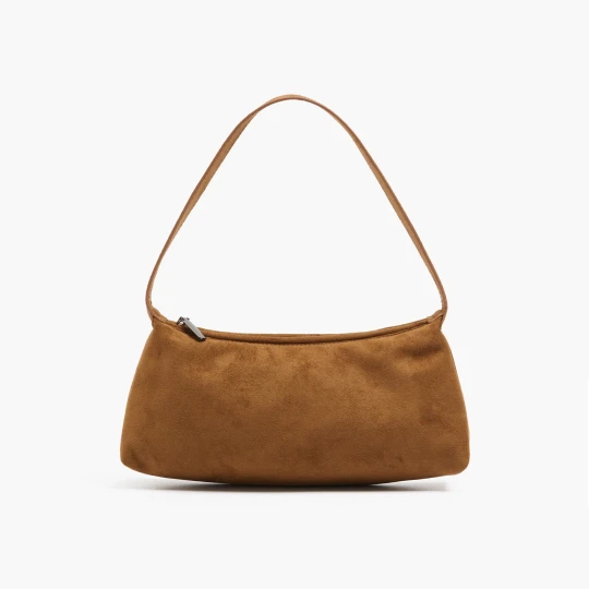 Zdjęcie produktu Cropp - Mała torebka hobo z imitacji zamszu - brązowy