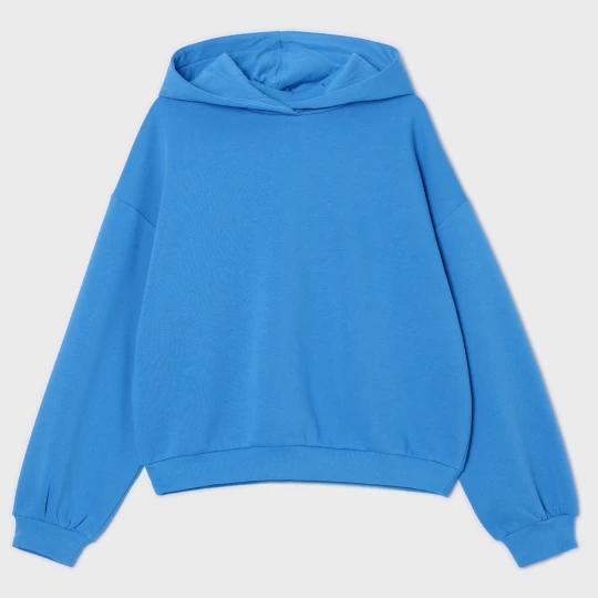 Zdjęcie produktu Cropp - Niebieska bluza boxy z kapturem - niebieski