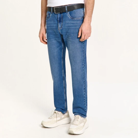 Zdjęcie produktu Cropp - Niebieskie jeansy slim regular - niebieski