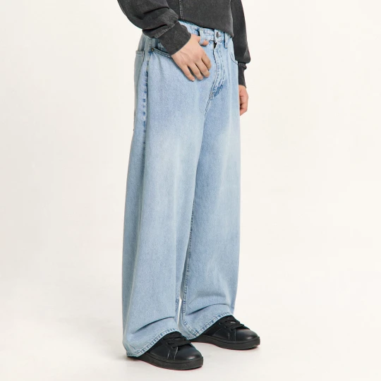 Zdjęcie produktu Cropp - Niebieskie jeansy super baggy - niebieski