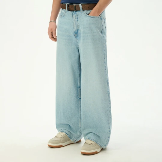 Zdjęcie produktu Cropp - Niebieskie jeansy super baggy - niebieski