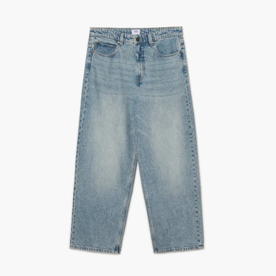 Zdjęcie produktu Cropp - Niebieskie jeansy super baggy z efektem sprania - niebieski
