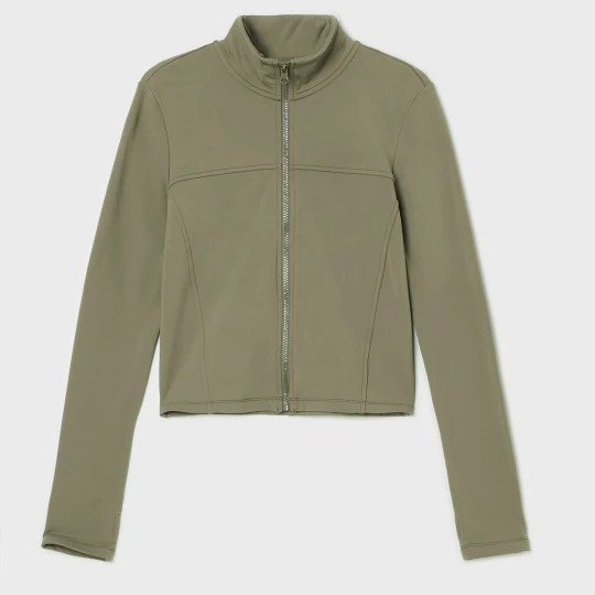 Zdjęcie produktu Cropp - Ocieplana rozpinana bluza ze stójką - zielony