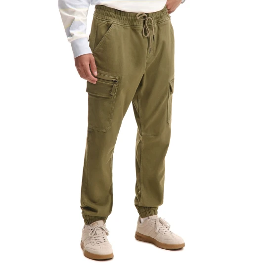 Zdjęcie produktu Cropp - Oliwkowe joggery z kieszeniami cargo - zielony