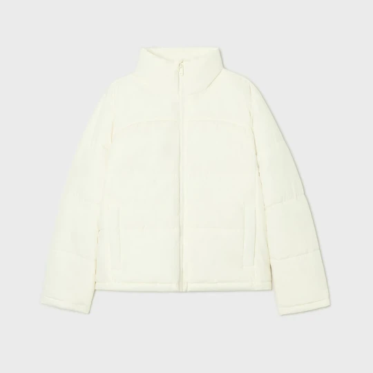 Zdjęcie produktu Cropp - Pikowana kurtka puffer ze stójką - kremowy