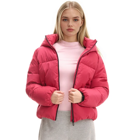 Zdjęcie produktu Cropp - Pikowana różowa kurtka puffer z kapturem - różowy