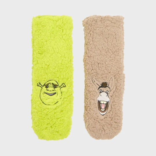 Zdjęcie produktu Cropp - Pluszowe skarpetki Shrek i Osioł - wielobarwny