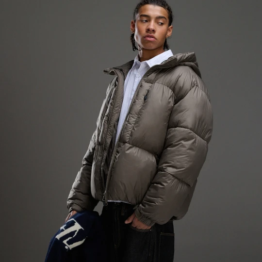 Zdjęcie produktu Cropp - Puchowa kurtka oversize z kapturem - brązowy
