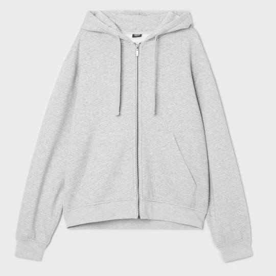 Zdjęcie produktu Cropp - Rozpinana bluza basic z kapturem - jasny szary