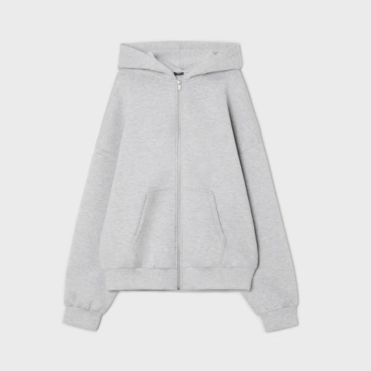 Zdjęcie produktu Cropp - Rozpinana bluza basic z kapturem - jasny szary