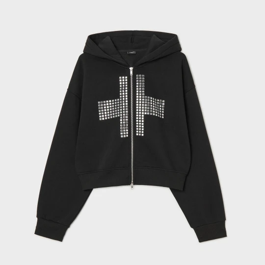 Zdjęcie produktu Cropp - Rozpinana bluza z aplikacją - czarny