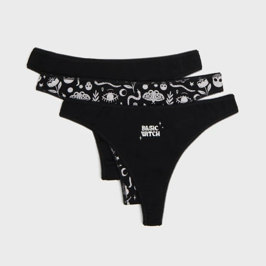 Zdjęcie produktu Cropp - Set majtek z magicznymi motywami - czarny