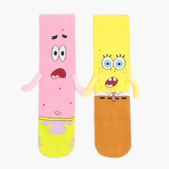 Zdjęcie produktu Cropp - Set skarpet z magnetycznymi łapki Spongebob Kanciastoporty - wielobarwny