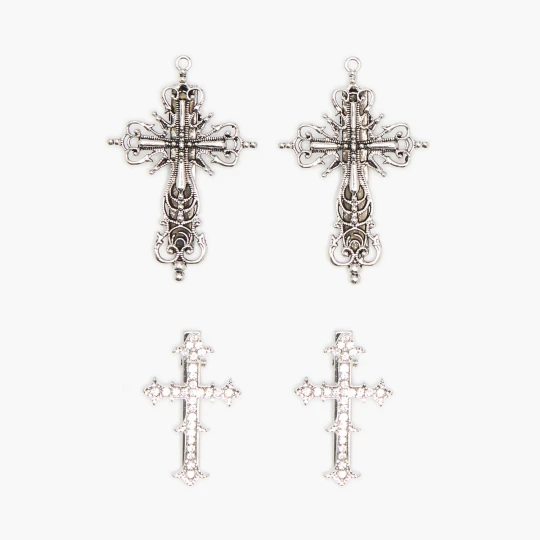 Zdjęcie produktu Cropp - Spinki do włosów w kształcie krzyża - srebrny