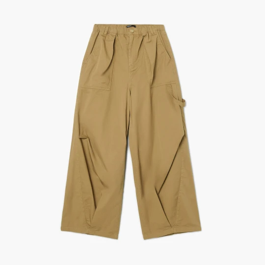 Zdjęcie produktu Cropp - Spodnie baggy z ozdobnymi zakładkami - beżowy