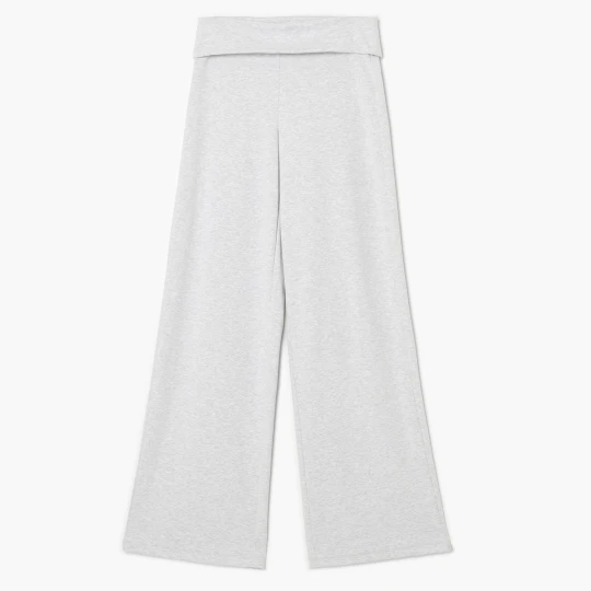 Zdjęcie produktu Cropp - Spodnie treningowe z wywijanym pasem - jasny szary